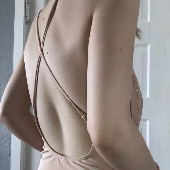 Forever 21| Peach Bathing Suit with Rhinestones size Large - Picture 2 of 3